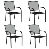 Garden Dining Set Anthracite Steel Medium Stackable 3187972