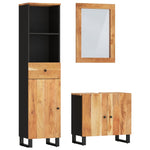 3 Piece Bathroom Furniture Set Solid Wood Acacia 3200638