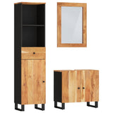 3 Piece Bathroom Furniture Set Solid Wood Acacia 3200638