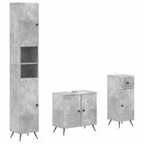 3 Piece Bathroom Cabinet Set BREDA Engineered Wood 3417885