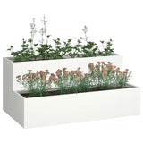 Garden Planter White 100 x 60 x 45 cm Cold-rolled Steel 865870