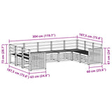 Sectional Sofa Set 9 pcs Natural 3375474