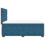 Box Spring Bed with Mattress Blue 140x190 cm Velvet 3290922
