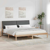 Bed Frame with Headboard Brown 200 x 200 cm Solid Pine Wood 3394399