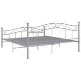 Bed Frame Grey Powder-coated metal Super King Tough Bed Frame 325005