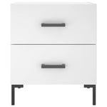 ZNTS Bedside Cabinets 2 pcs White 40x35x47.5 cm Engineered Wood 827309