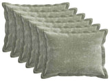Throw Pillow 6 pcs HOUTEN Green 50 x 50 cm Chenille Fabric 935234