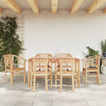 ZNTS 7 Piece Garden Dining Set Solid Wood Teak 3155768