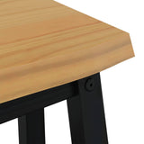 Dining Bench EKAI Black 91.5 x 29 x 45.5 cm Solid Pine Wood 42037009