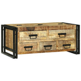 Coffee Table with Drawer Brown 90 x 50 x 38 cm Solid Mango Wood 4104724