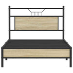 Bed Frame without Mattress Sonoma Oak 100x200 cm Engineered Wood 4106939