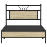Bed Frame without Mattress Sonoma Oak 100x200 cm Engineered Wood 4106939