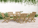 7 Piece Garden Dining Set Solid Wood Acacia 3214238
