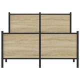 Metal Bed Frame without Mattress Sonoma Oak 120x190 cm Small Double 4007731