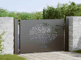 Garden Gate 110 x 105 cm Powder-coated steel Black Lockable 42015884