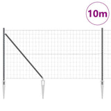 Welded Wire Fence with Spikes 10 x 1 m PVC-Coated Steel 3350653