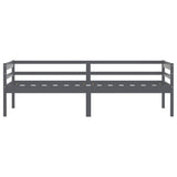 Bed Frame without Mattress Dark Grey Solid Pinewood 90x200 cm 322055