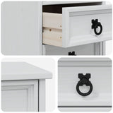 Rolling Cabinet with Drawers CORONA White 42040532