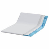 Mattress Topper White 140 x 200 x 6 cm Jaquard Fabric 4106183
