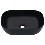 Wash Basin 45.5x32x13 cm Ceramic Black 143916
