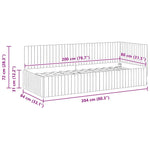 Corner Bed Frame with Headboard Blue 80 x 200 cm Velvet 42016245