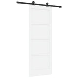 Sliding Door ORKDAL 78 x 202 cm Engineered Wood White and Black 3450073