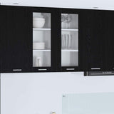 Hanging Cabinet Black Oak 40 x 31 x 80 cm Engineered Wood 884300