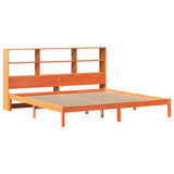 Bookcase Bed without Mattress Wax Brown 180x200 cm Super King Solid Wood Pine 3321608