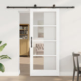 Sliding Door Manual ORKDAL White 86 x 198.5 cm Wood and metal 3332032