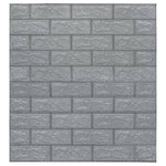 ZNTS 3D Wallpaper Bricks Self-adhesive 20 pcs Anthracite 150722