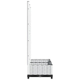 Garden Planter with Trellis White 80x40x121.5 cm PP 153281