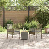 Garden Bistro Set 3 pcs Grey Poly rattan 3334961