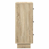 Drawer Cabinet Sonoma Oak 33 x 34.5 x 90 cm Engineered Wood 893927