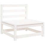 2 Piece Garden Lounge Set White Solid Pinewood 805696
