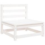 2 Piece Garden Lounge Set White Solid Pinewood 805696