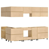 Cabinet with Drawer SKI 10 pcs Honey Brown Solid Pine Wood 3392647