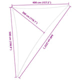 Sun Shade Sail Light Grey and White 4 x 5 x 6.4 m 42031212