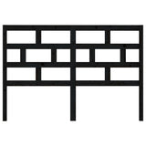 Bed Headboard Black 146x4x100 cm Solid Wood Pine 814198