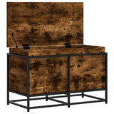 Storage Box with Lid Smoked Oak 80x40x51.5 cm Engineered Wood 848801