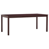 Dining Table Dark Brown 180x90x73 cm Pinewood 283407