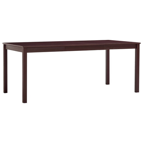 Dining Table Dark Brown 180x90x73 cm Pinewood 283407