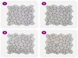 Pebble Tiles White 30 x 30 cm River Pebble 42033533
