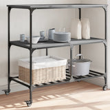 Kitchen Trolley Grey Sonoma 100x50x95 cm Engineered Wood 842309