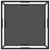 Coffee Table Transparent and Black 80x80x35 cm Tempered Glass 322896