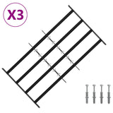 Security Grille for Windows with 4 Crossbars 3 pcs 63-114 cm 42031289