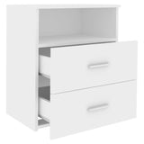 ZNTS Bed Cabinet White 50x32x60 cm 803272