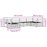Outdoor Sofa Set 6 pcs Natural 3374034