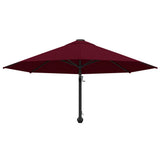 Wall-Mounted Garden Parasol with Metal Pole 300 cm Burgundy 47298