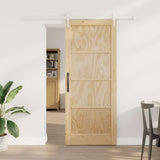 Sliding Door ORKDAL Brown 83 x 202 cm Solid Pine Wood 3333700