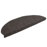 Stair Mats Self-adhesive 15 pcs 65x21x4 cm Anthracite Half Round Large 322353